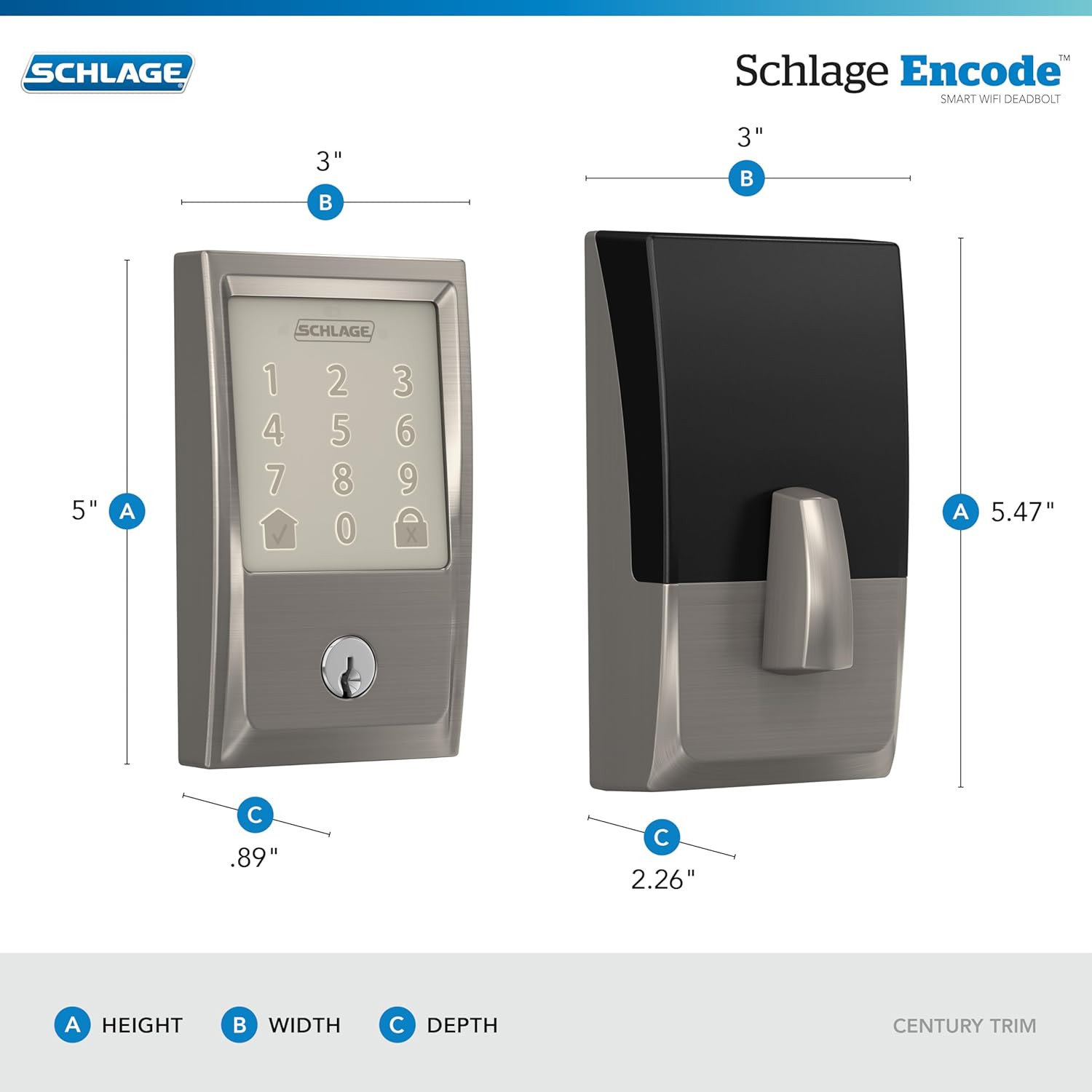 Encode Smart Wifi Deadbolt Lock – Keyless Entry