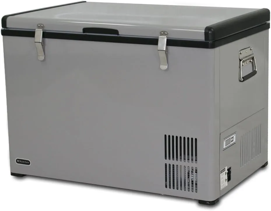 FM-65G 65 Quart Portable Refrigerator and Deep, AC 110V/ DC 12V, Real Chest Freezer for Car, Home, Camping, and RV with-8°F to 50°F Temperature Range, Gray, One Size