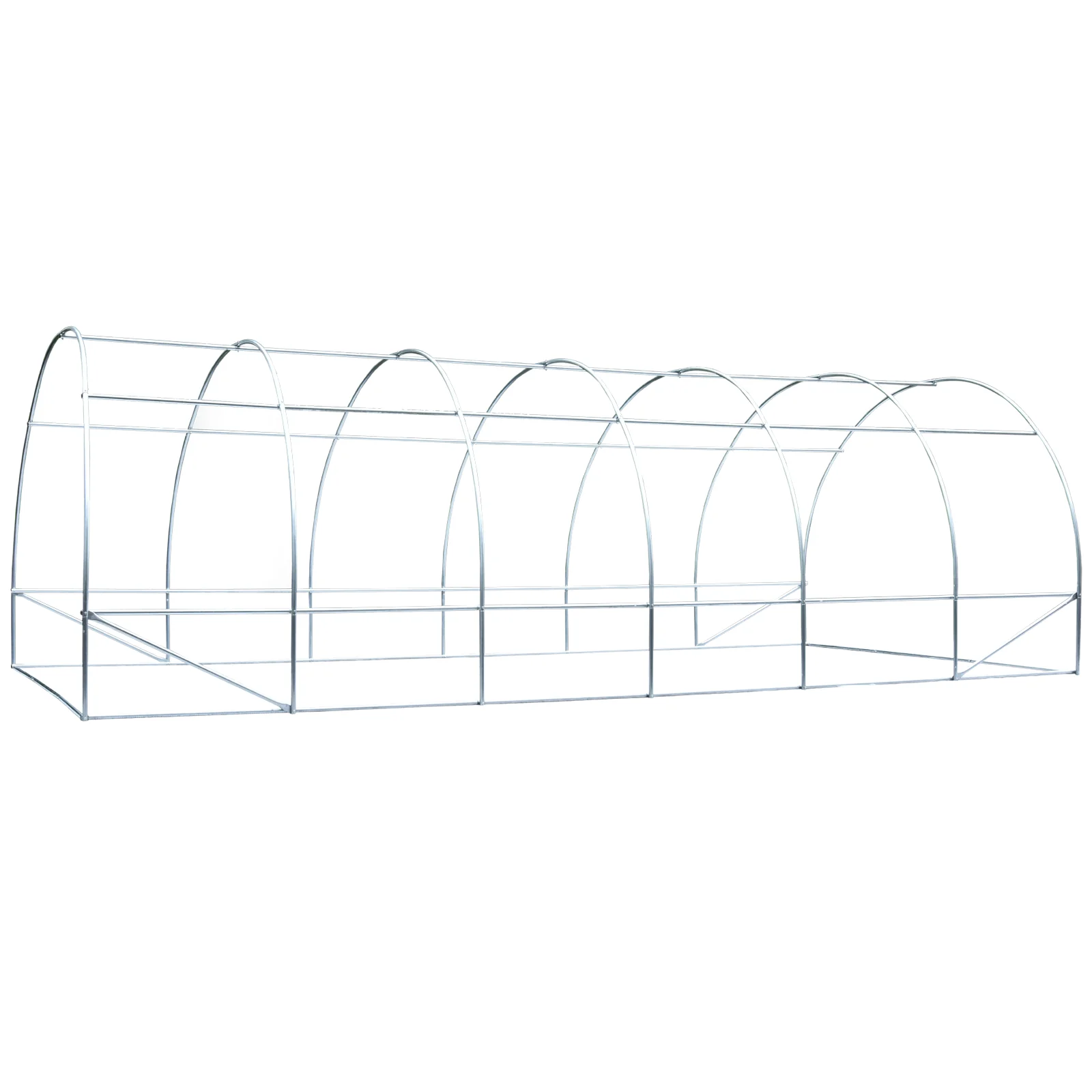 Outsunny Galvanised Steel Walk-in Greenhouse 6 x 3M Green