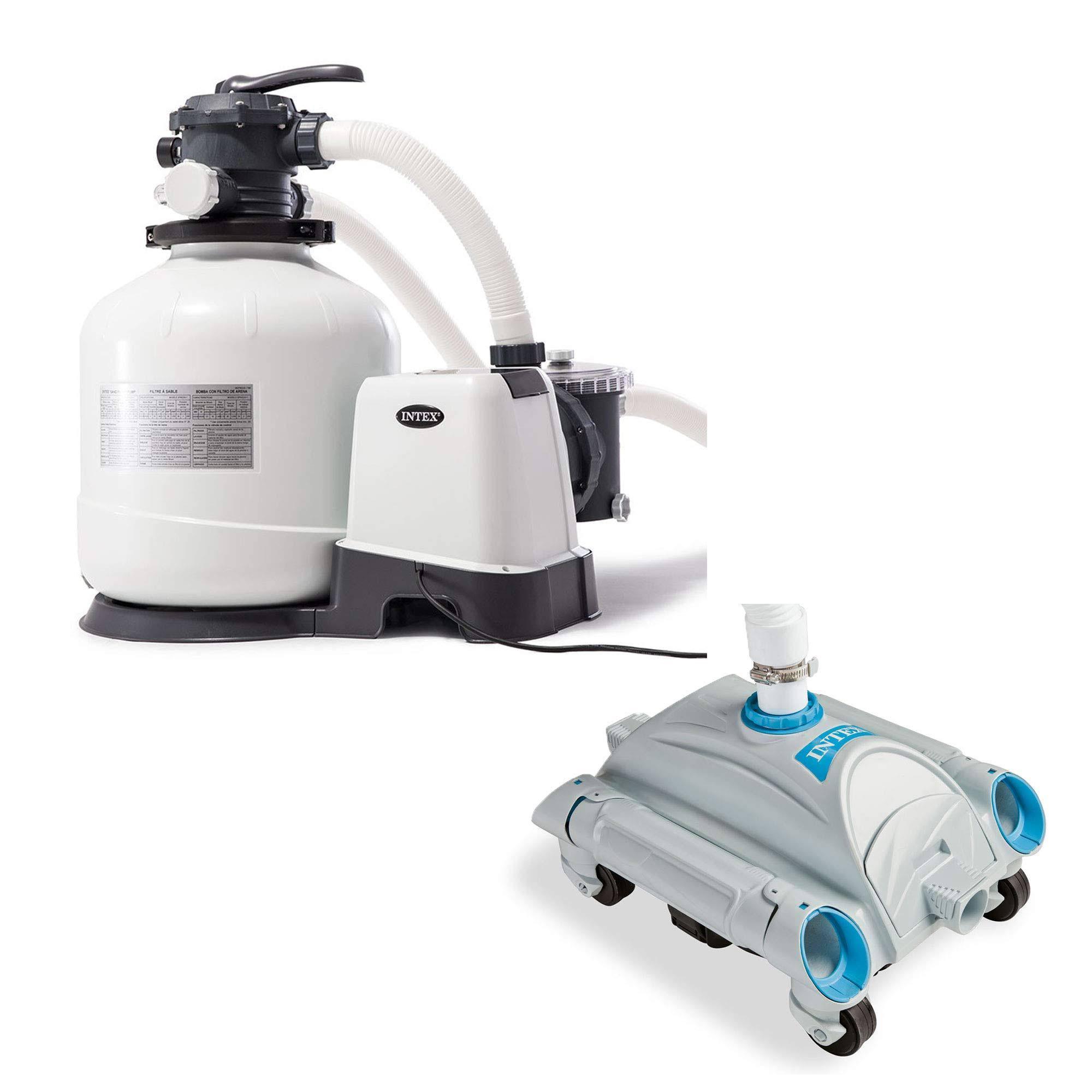 2026 3000 GPH Above Ground Sand Filter Pump and Automatic Vacuum
