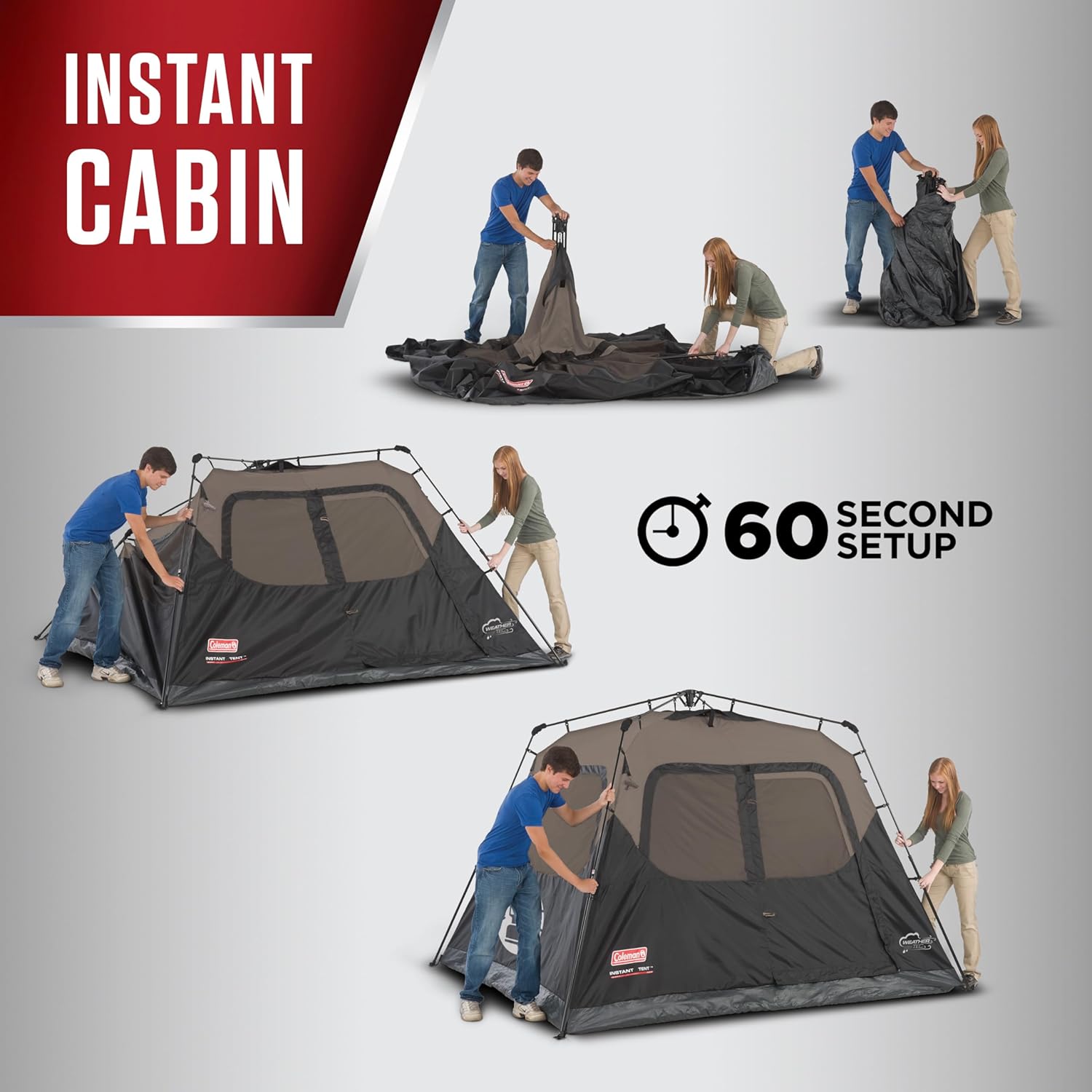 Instant Tent – 1-Minute Setup, 4/6/8/10 Person Capacity