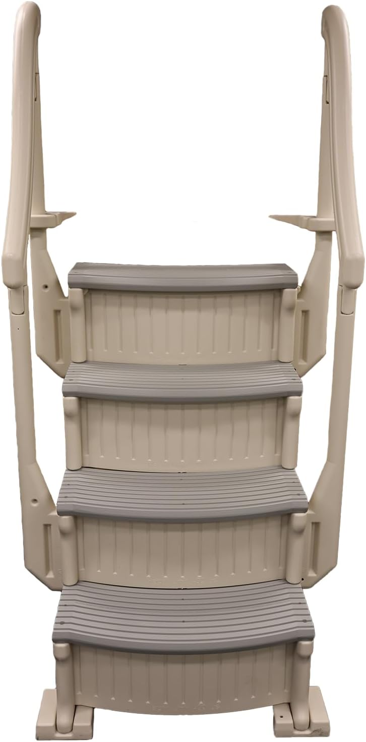 Confer Plastics Curve CCX-AG Pool Step with Grey Treads