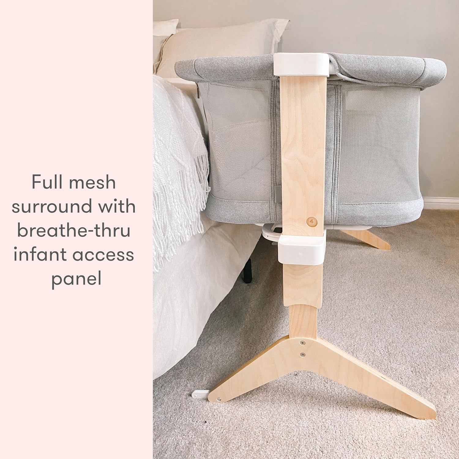 Bassinet & Bedside Sleeper with Washable Mattress