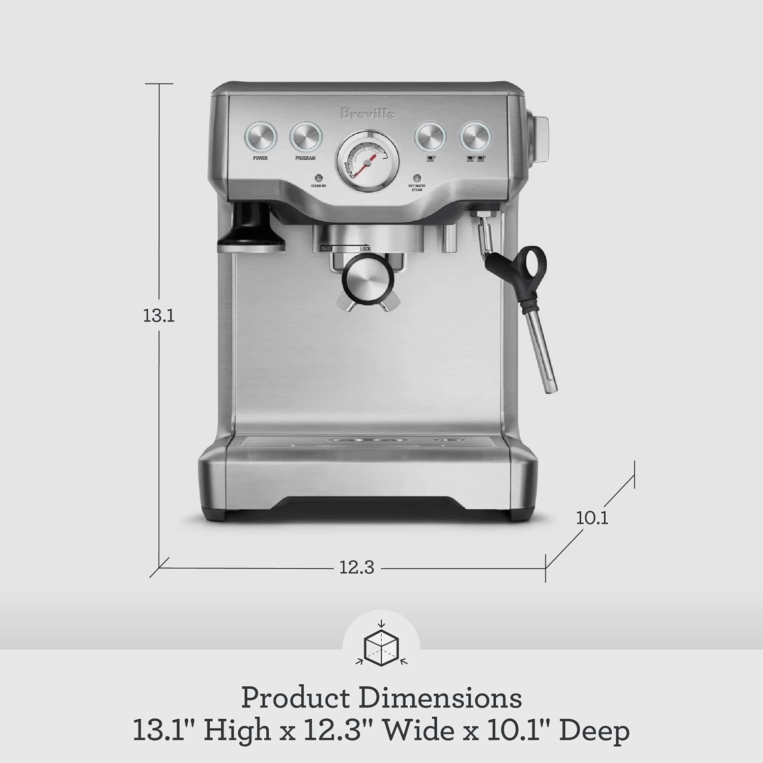 Infuser Espresso Machine BES840XL – Brushed Steel