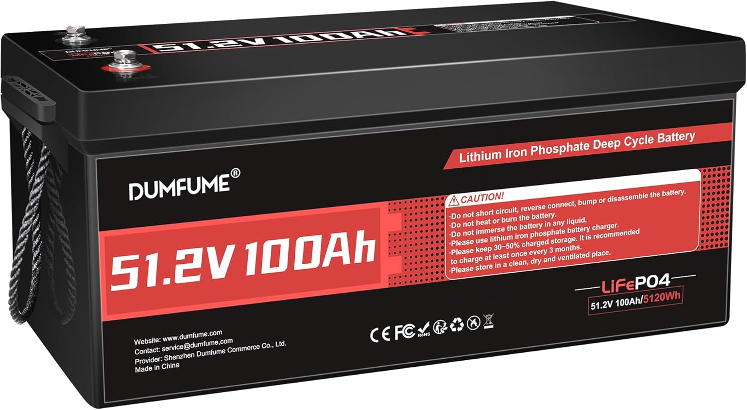 12V 300Ah Lithium LiFePO4 Battery with 200A BMS