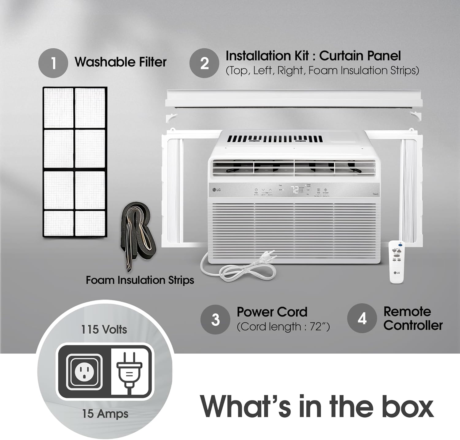 Lw6024Rsmx Wi-Fi Window Air Conditioner, 6,000 BTU