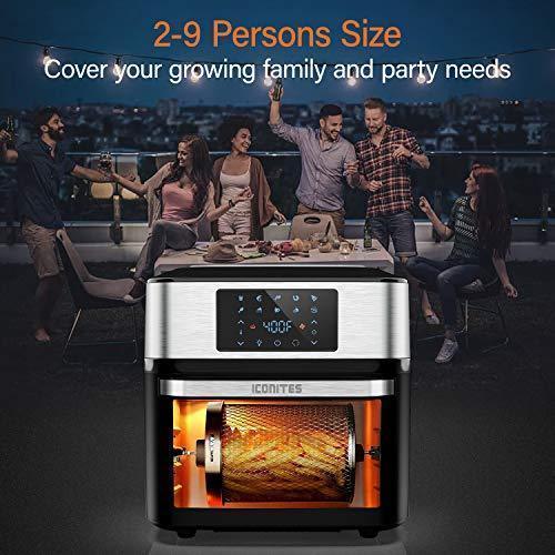 2026 10-in-1 Air Fryer Oven, 20 Quart Airfryer Toaster Oven Combo, 1800W Large Air Fryers, Convection Toaster Oven with Rotisserie Dehydrator, ETL Certified