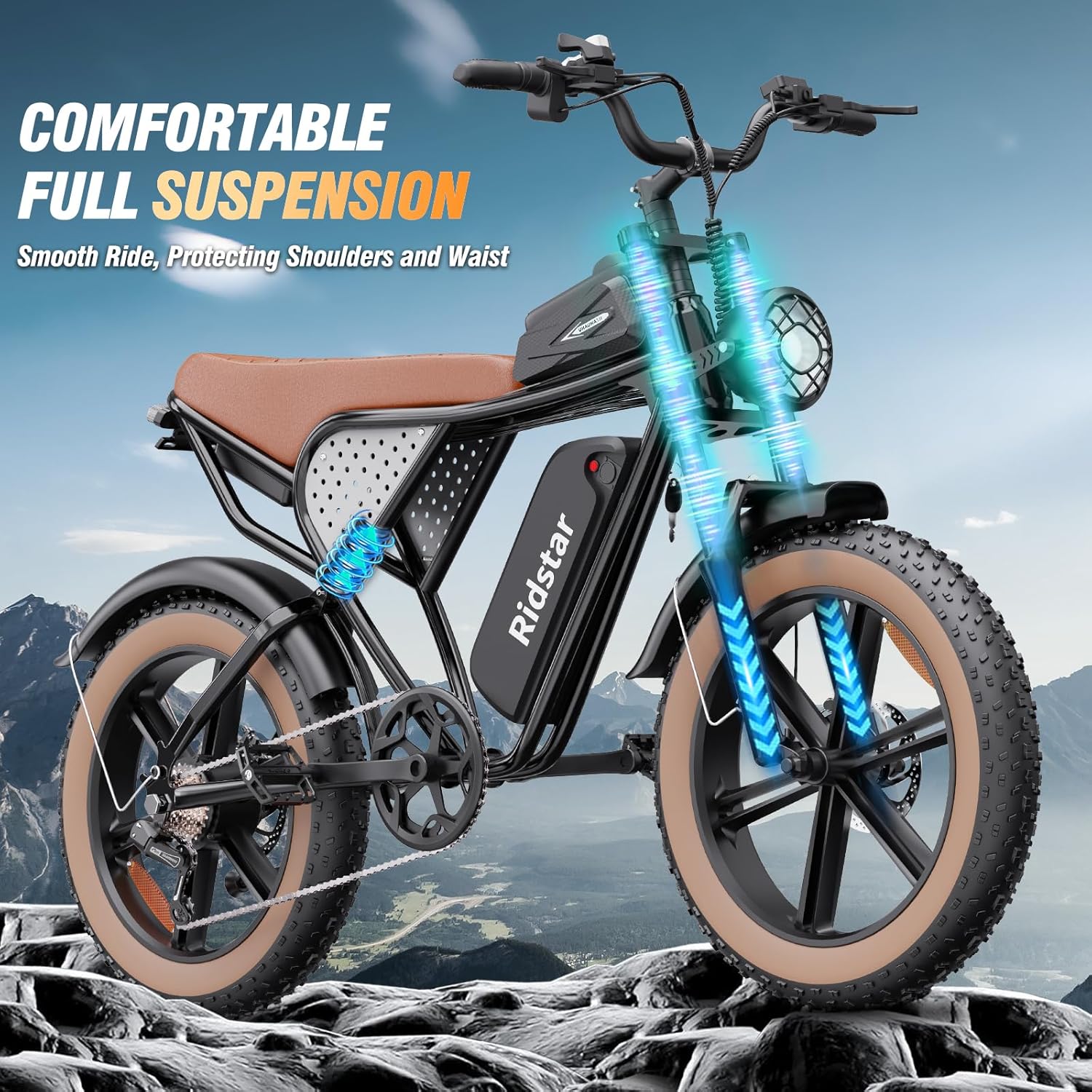 Electric Bike Q20, 2000W, 37Mph, 20′′ Fat Tires