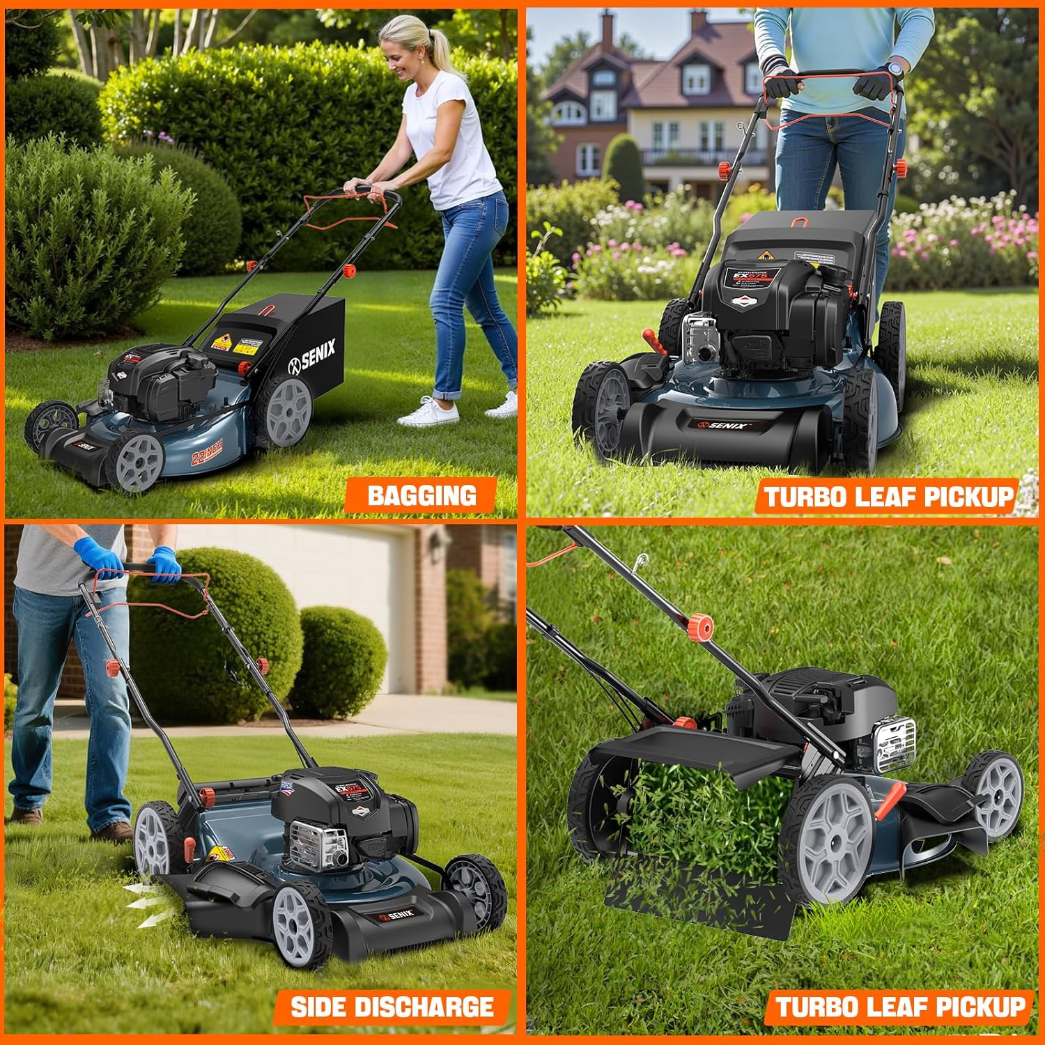 20-Inch Gas Lawn Mower with 125cc Briggs Engine