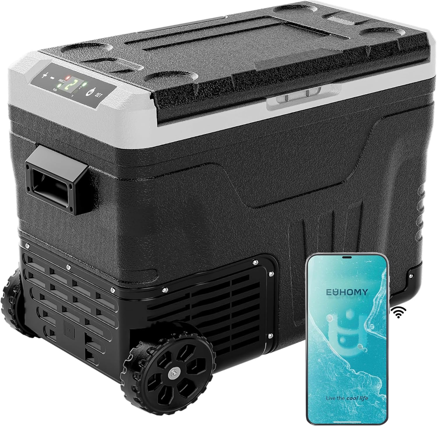 12V Portable Refrigerator 53Qt Electric Cooler