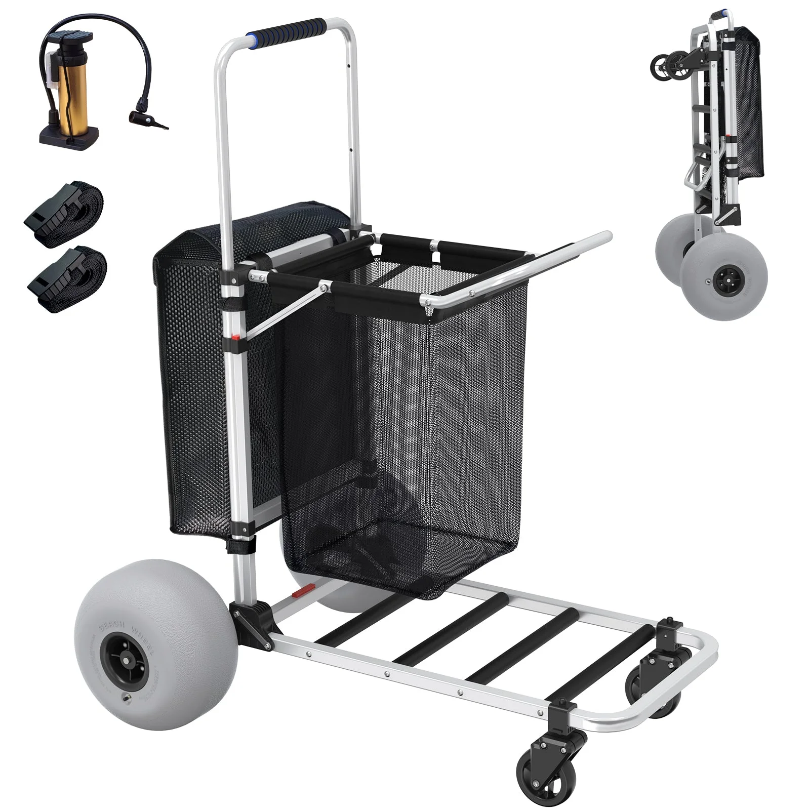 2026 GDLF Foldable Beach Cart with Adjustable Handle and 12