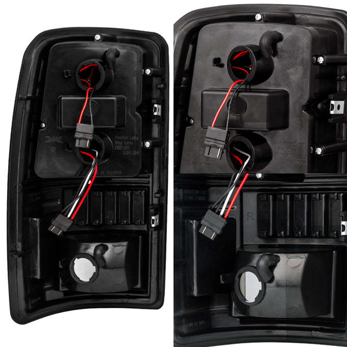 2026 Chevy Suburban/Tahoe 2000-2006 Black Headlights & LED Tail Lights Set, DOT Approved