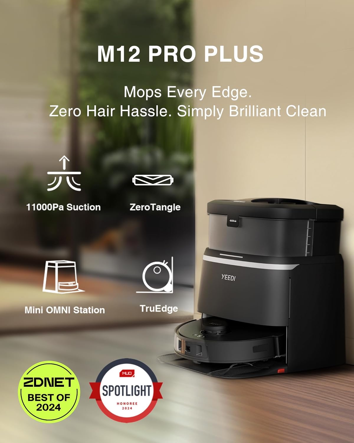 M12 Pro+ Robot Vacuum & Mop – 11000Pa Suction