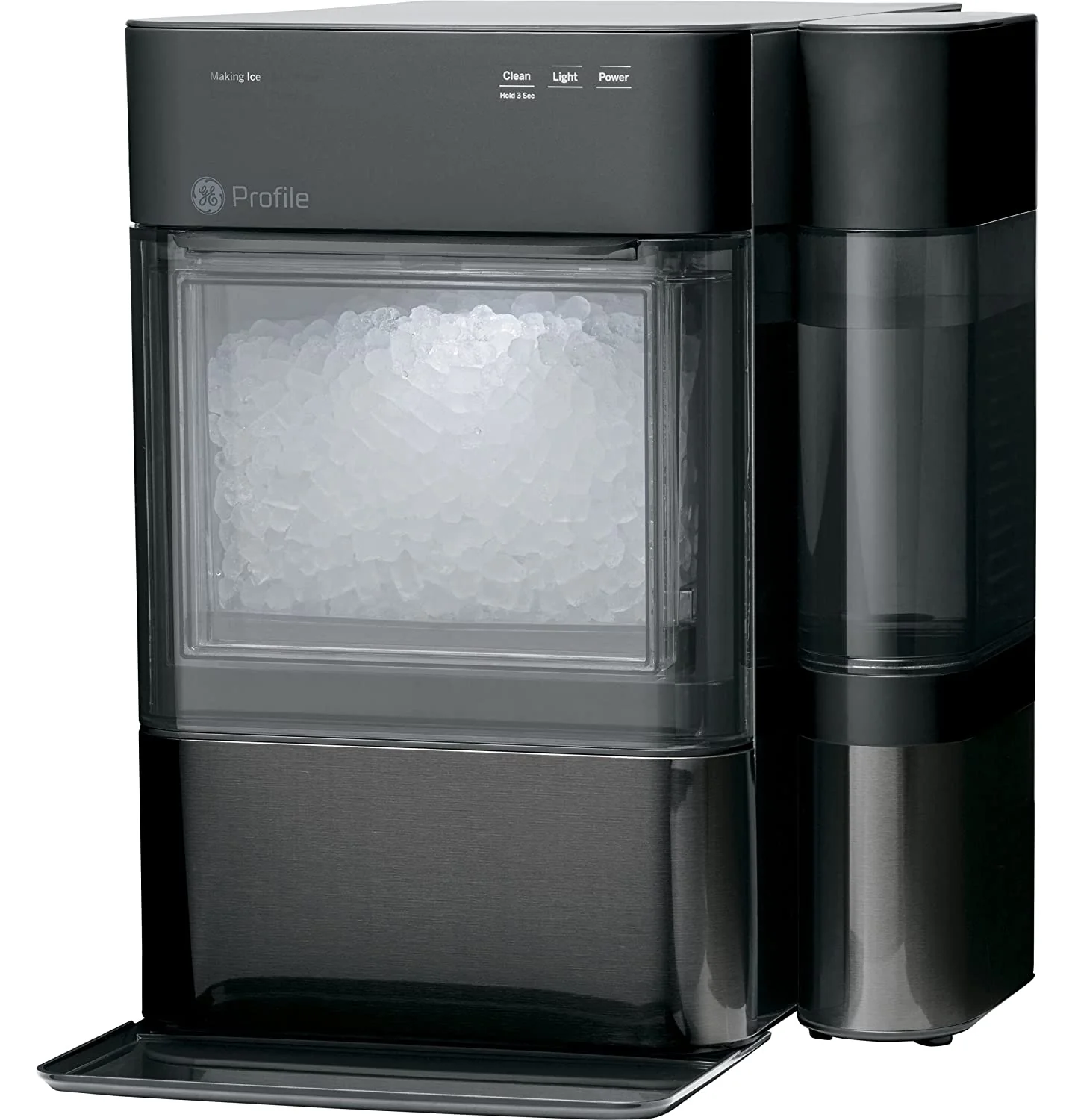 2026 Countertop Nugget Ice Maker | Ice Machine with WiFi Connectivity | Smart Home Kitchen Essentials | Black Stainless