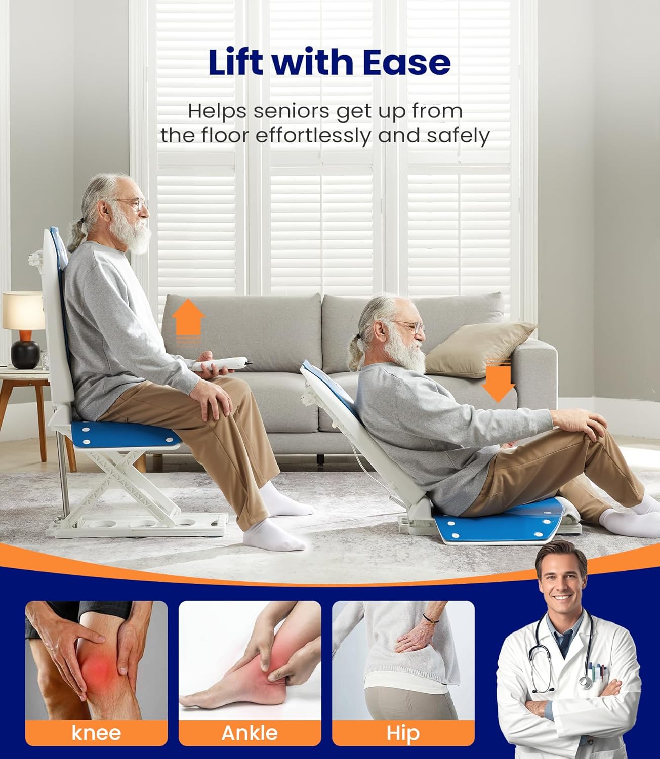 Electric Chair Lift for Elderly – 300 Lbs Capacity