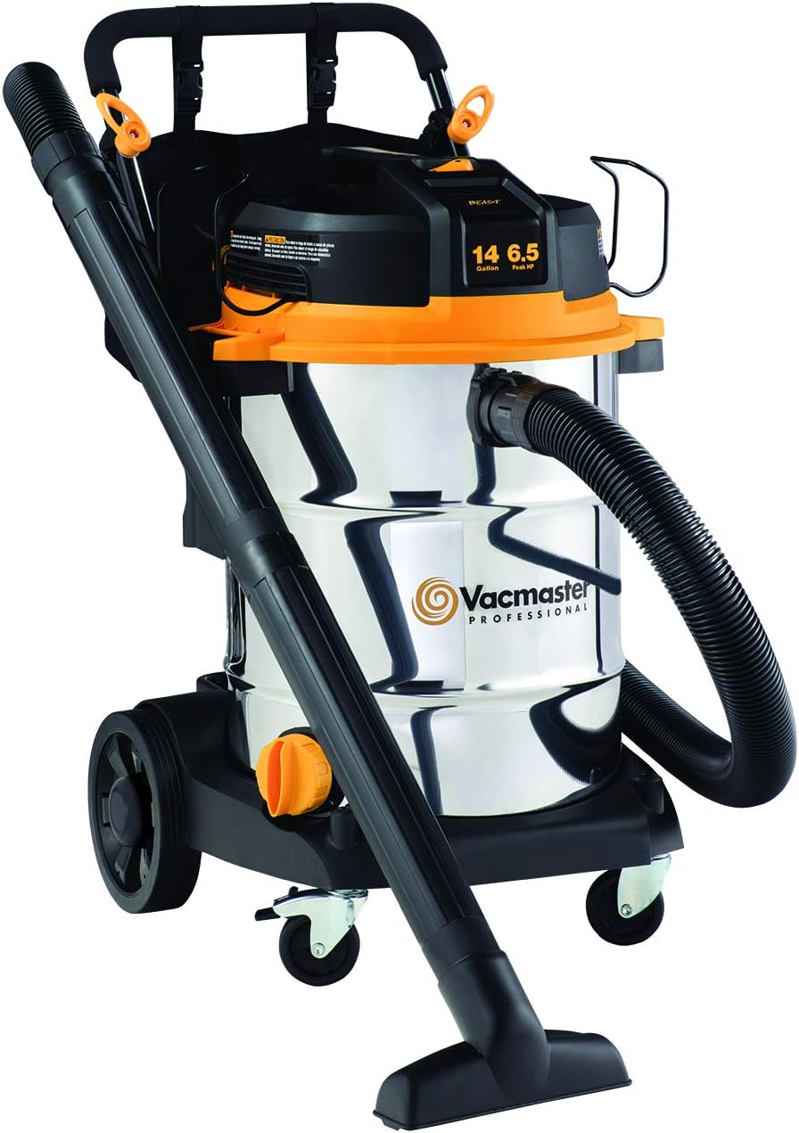 Beast Professional Series 14 Gal. 6.5 HP Steel Tank Wet/Dry Vac with Cart