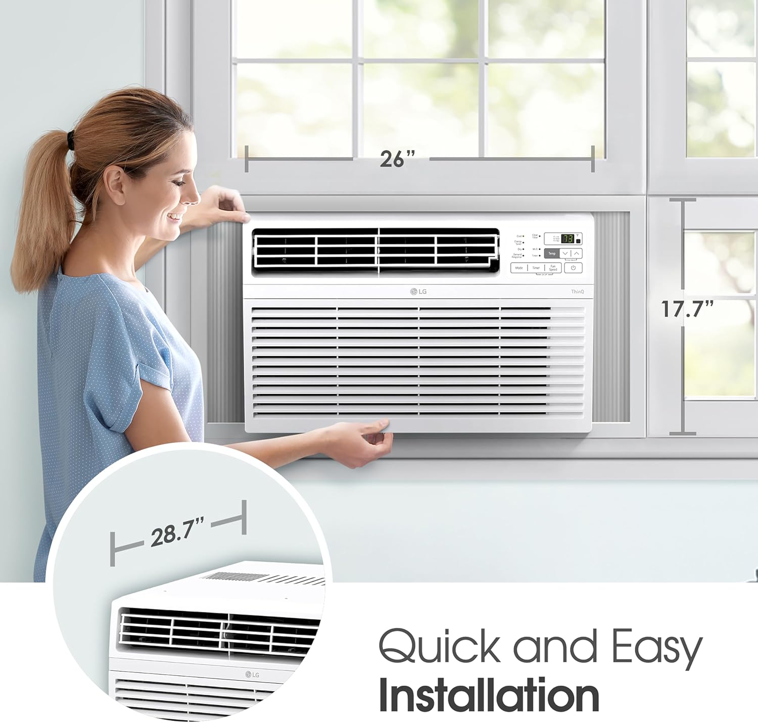 8,000 BTU Window Air Conditioner, Remote & Quiet