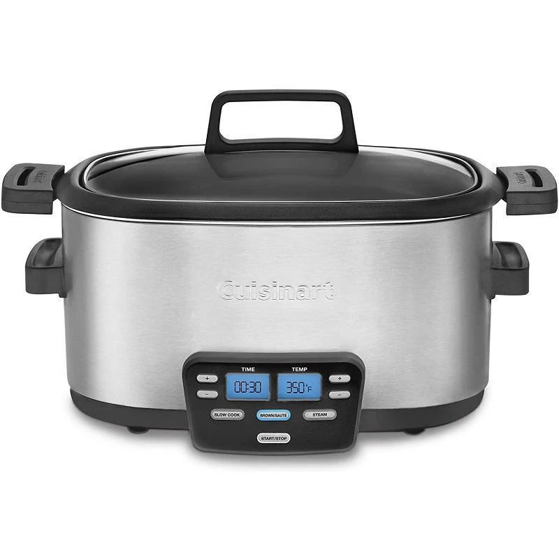 Cuisinart Cook Central 3-in-1 6-Quart Multicooker – Slow Cook, Steam & Brown/Sauté with Keep Warm Function