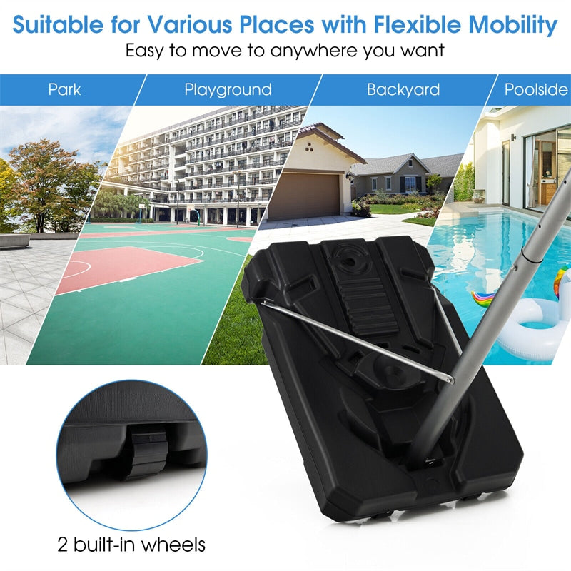 2026 Portable Outdoor Basketball Hoop 64’’-79’’ Adjustable Poolside Basketball Goal System with 44