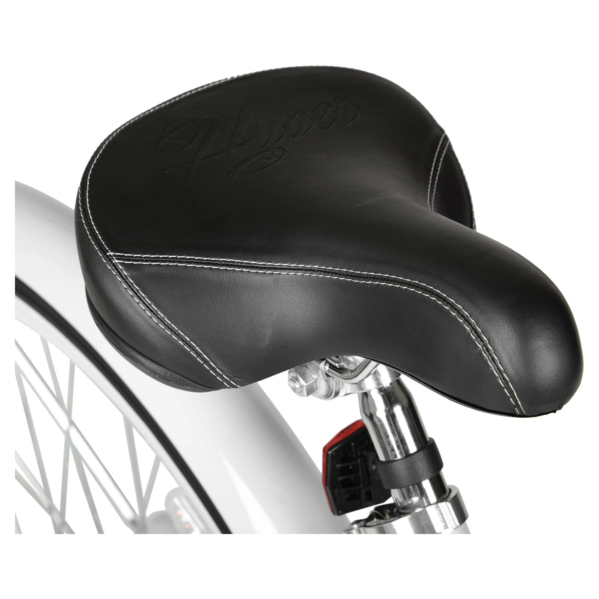 2026 Hyper Bicycle Women's 26 In. Beach Cruiser, White with Blue Rim