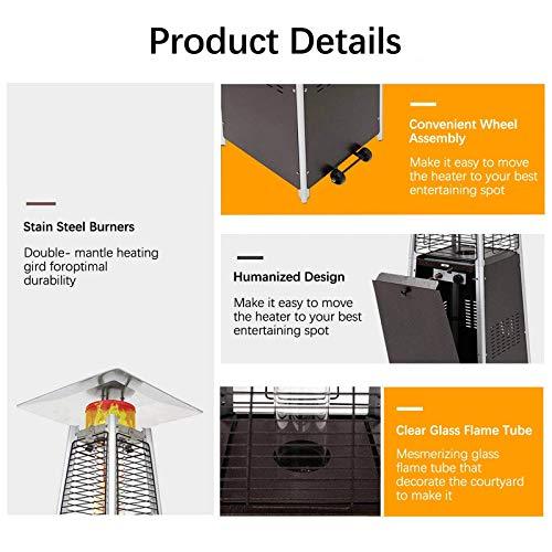 2026 2-Sets Pyramid Outdoor Heater Standing, 42,000 Btu Tower Patio Heaters Propane