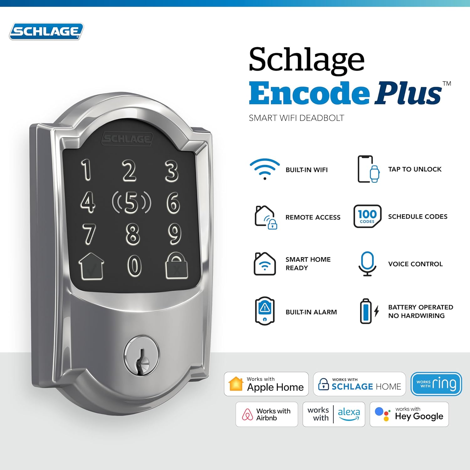 Encode Plus Smart Wi-Fi Lock – Keyless Entry Deadbolt