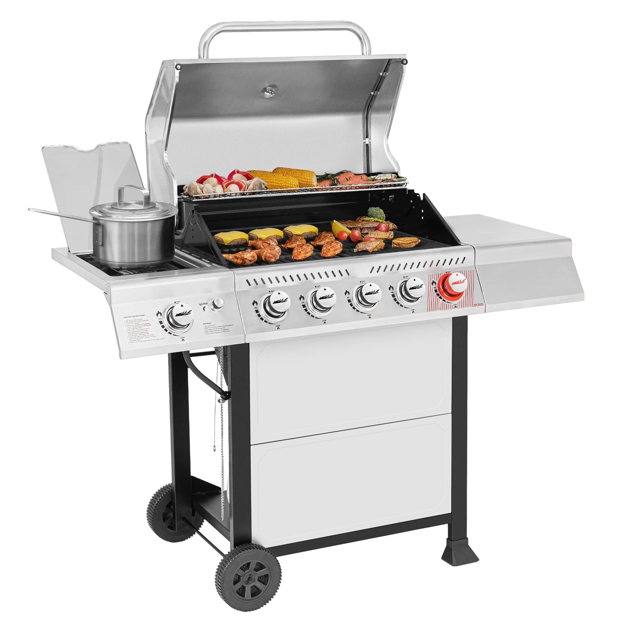 2026 Royal Gourmet GA5401T 5-Burner BBQ Liquid Gas Grill with Sear Burner and Side Burner, 64,000 BTU
