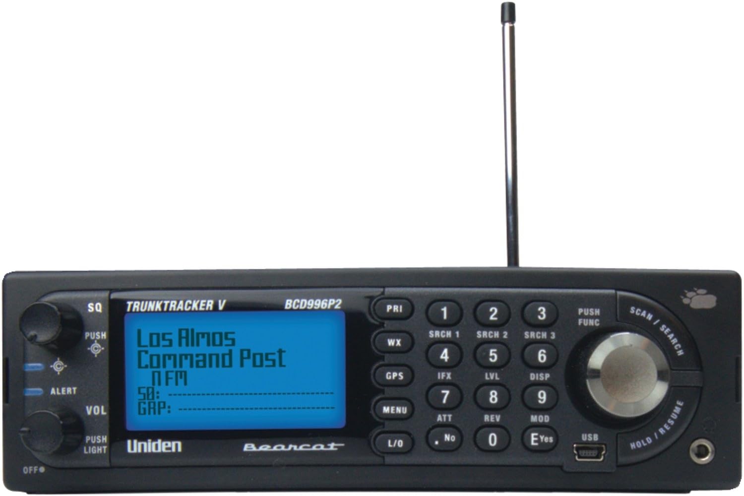 BCD996P2 Digital Mobile TrunkTracker V Scanner, 25,000 Dynamically Allocated Channels, Close Call RF Capture Technology, 4-Line Alpha display, Base/Mobile Design, Phase 2