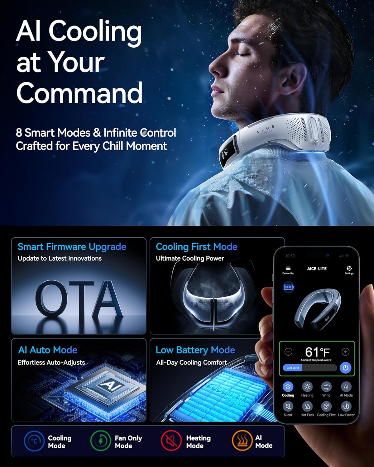 Aice Lite Plus 2025 Neck Air Conditioner Fan