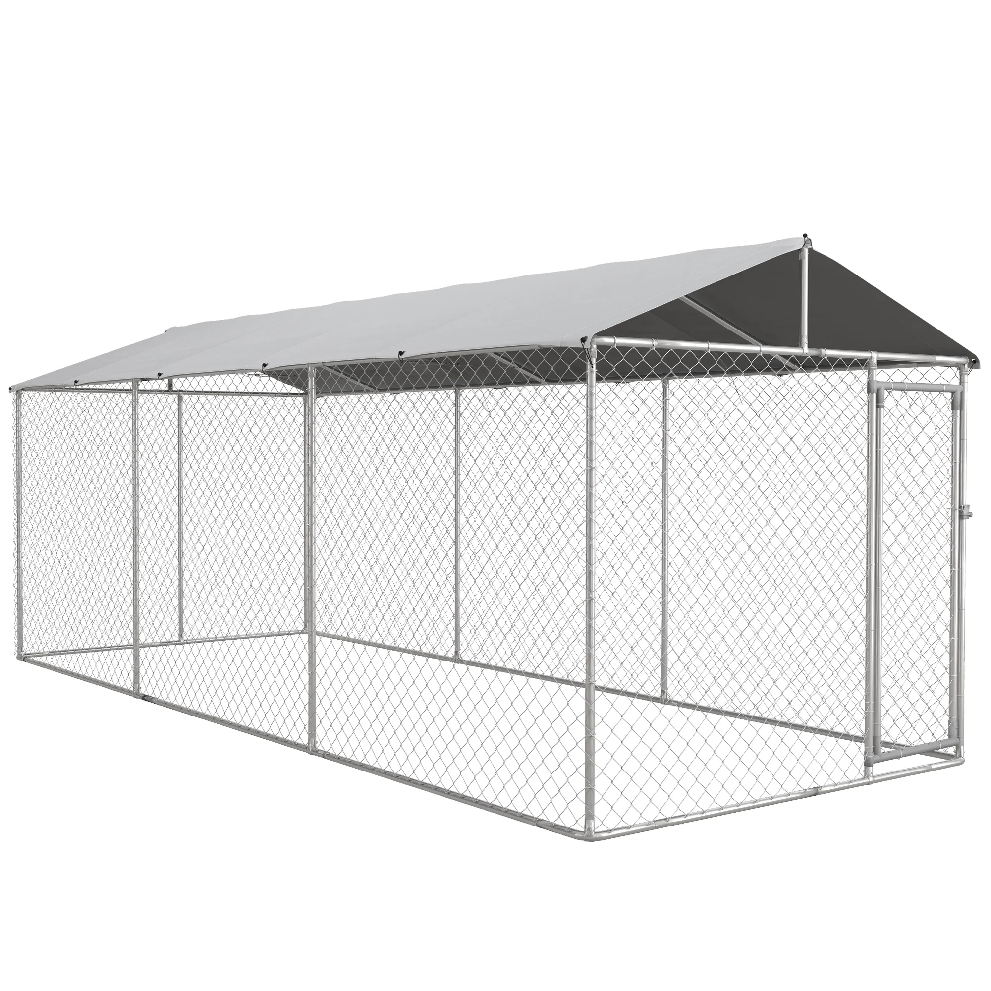 PawHut 19.7' x 7.5' x 7.5' Outdoor Dog Kennel W/ Waterproof Roof