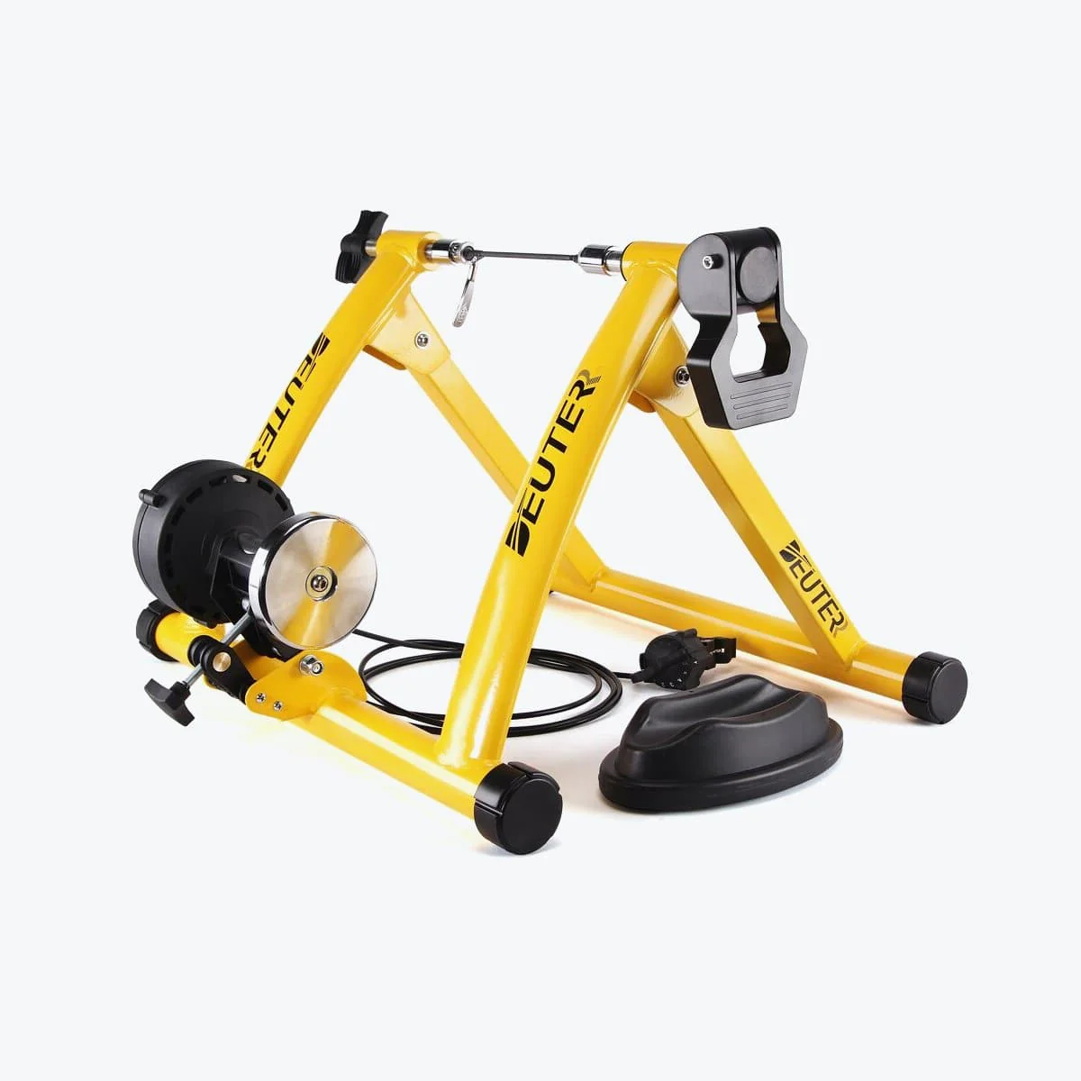 Stable & Portable Folding Bike Trainer Stand with 6 Resistance Levels – Quiet Magnetic Resistance, Quick Clamp Mount