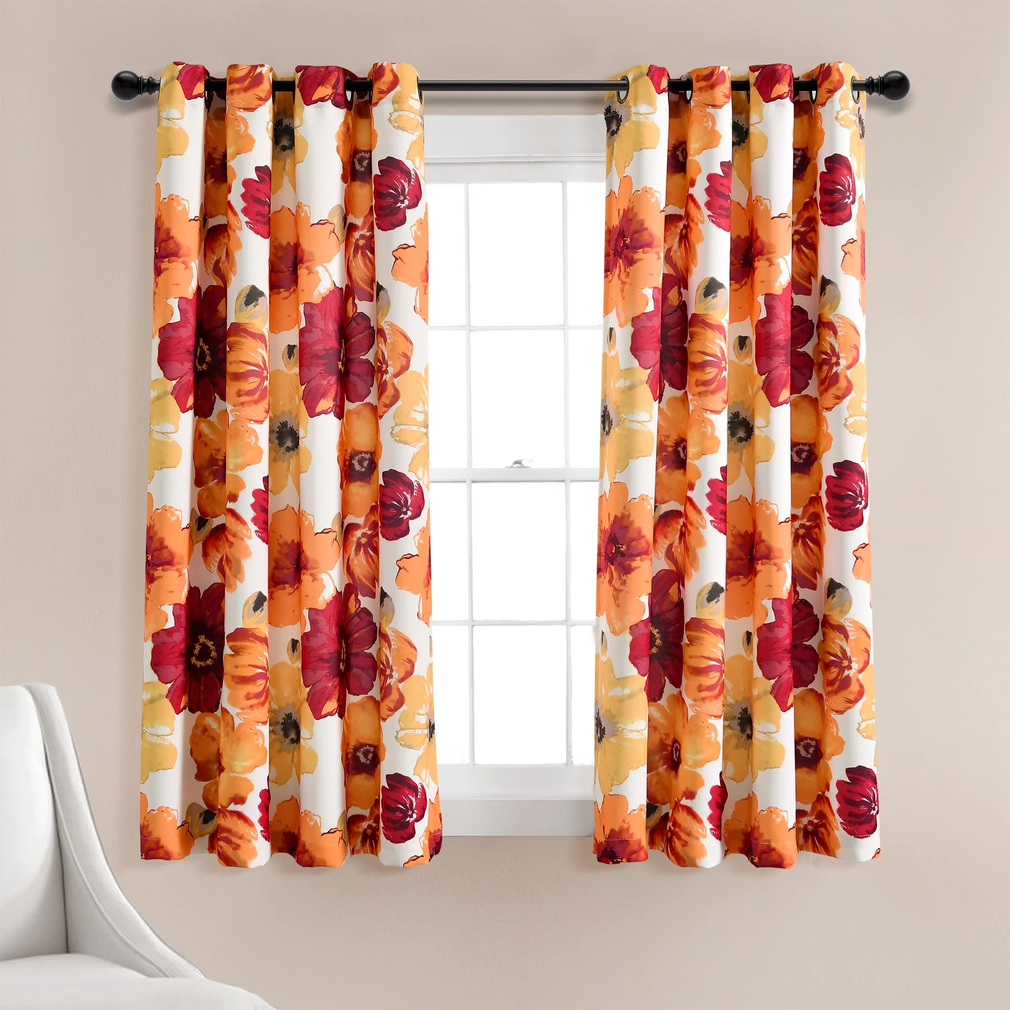 Lush Decor Leah Room Darkening Curtain Panel Pair