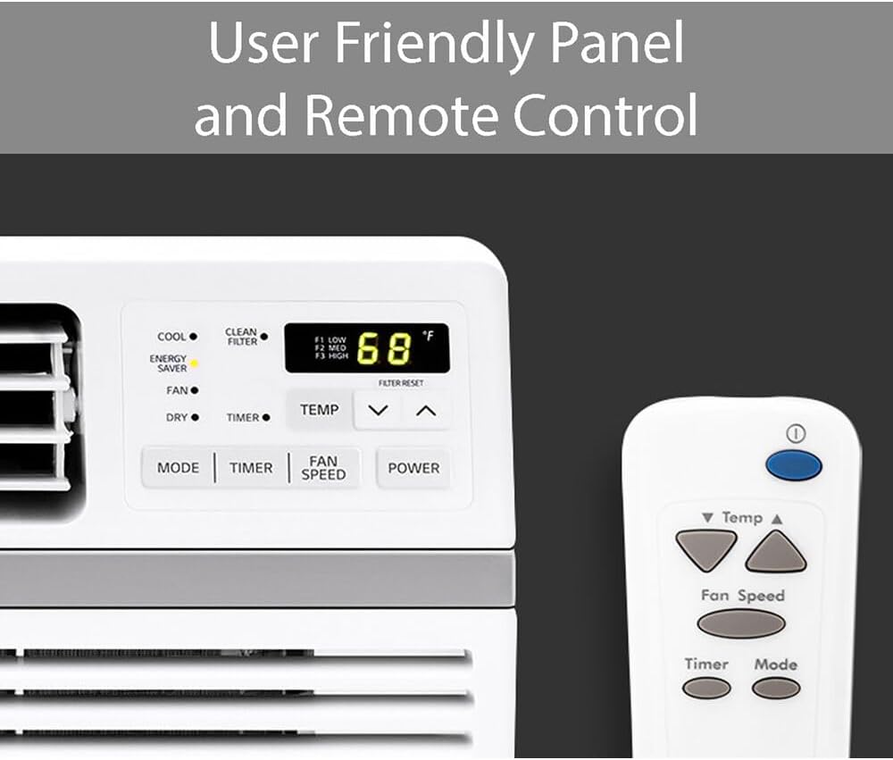 8,000 BTU Window Air Conditioner, Remote & Quiet