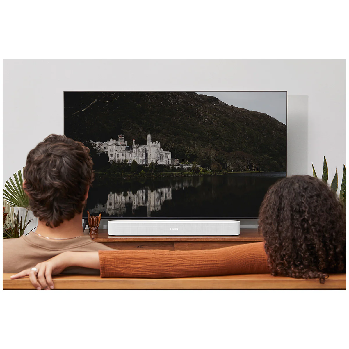 2026 Sonos Entertainment Set with Beam (Gen 2, White) Soundbar and Sub Mini Wireless Subwoofer (White)