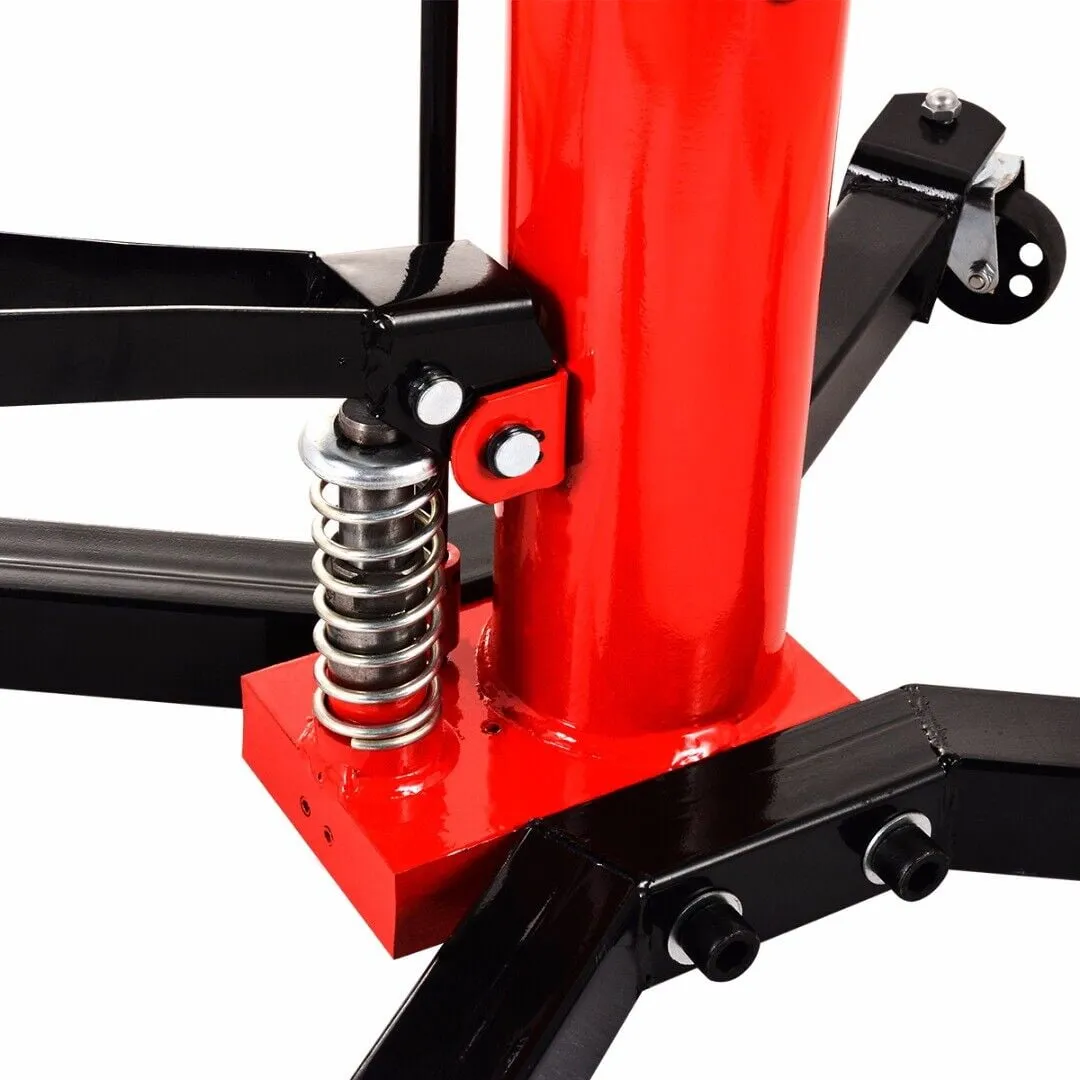 2026 Hydraulic Car Transmission Jack Vertical Lift,1660 Pounds,360掳Rotating Wheel Lift,Red