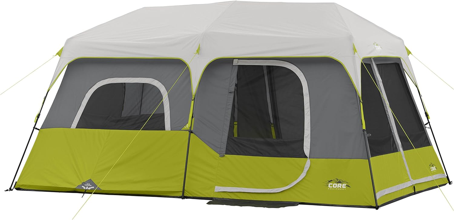 9 Person Instant Cabin Tent – 14′ x 9′, Green
