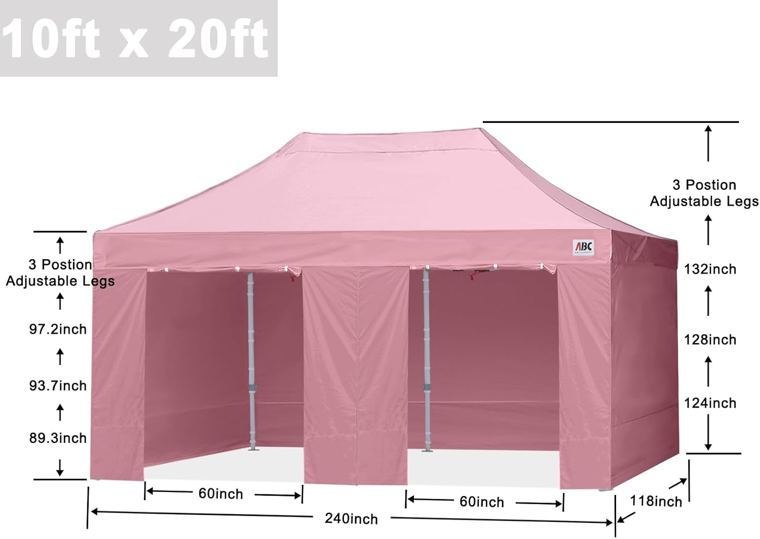 Easy Pop Up Canopy Tent 10×10 with Sidewalls