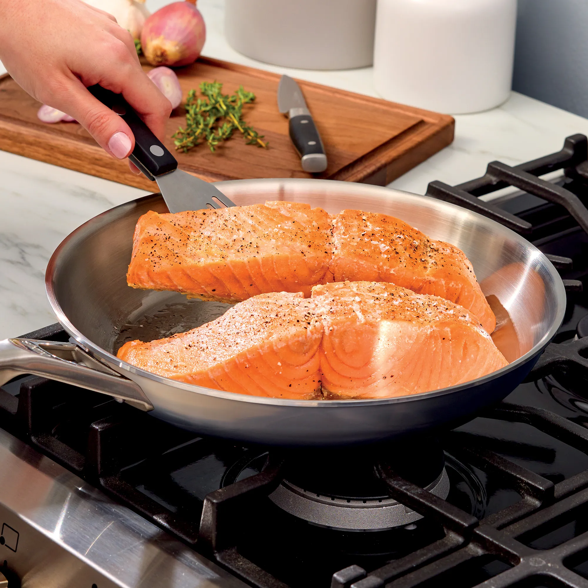 Ninja EverClad™ Commercial Grade Tri-Ply Stainless Steel Cookware – Durable, Warp-Resistant Professional Performance