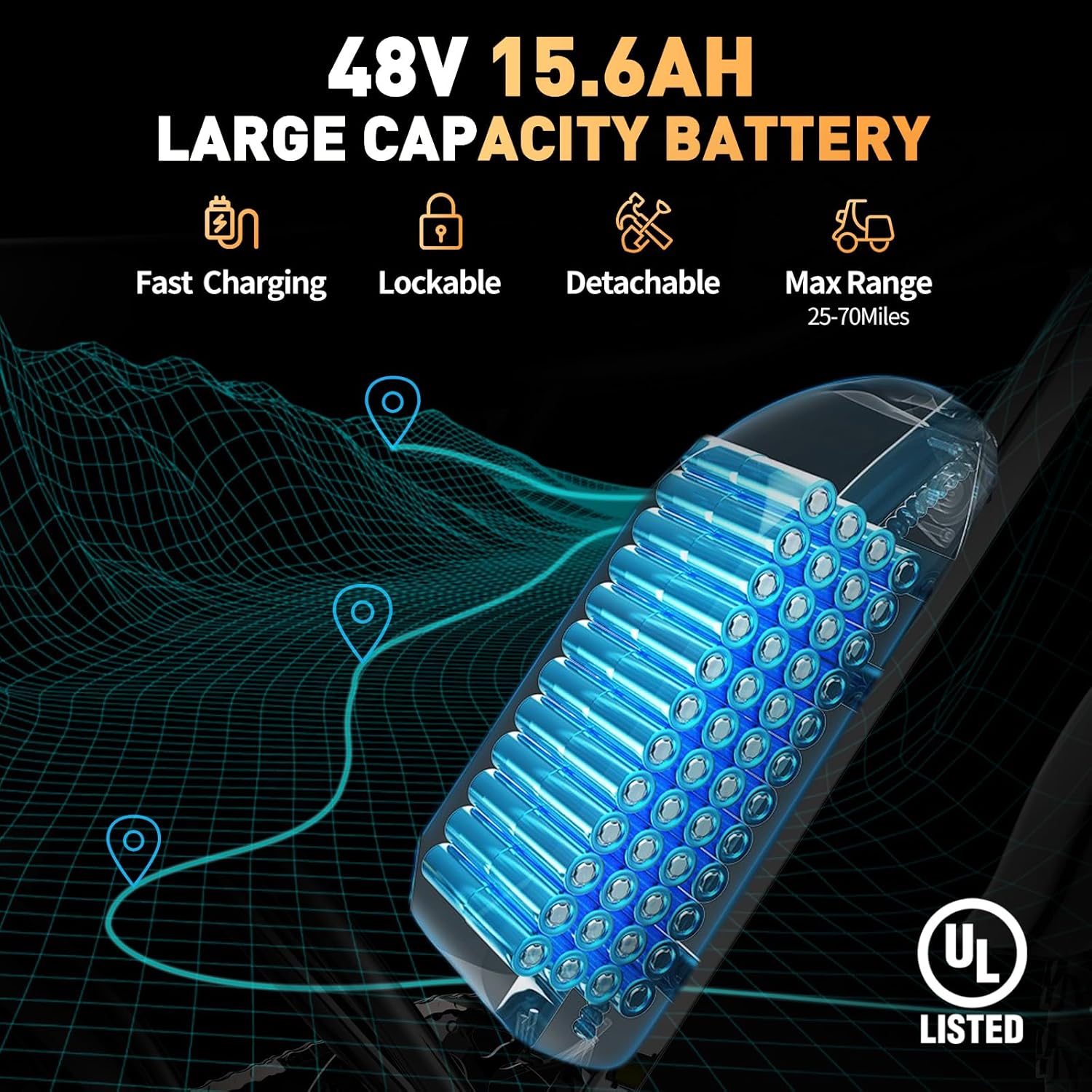 Electric Bike Q20, 2000W, 37Mph, 20′′ Fat Tires