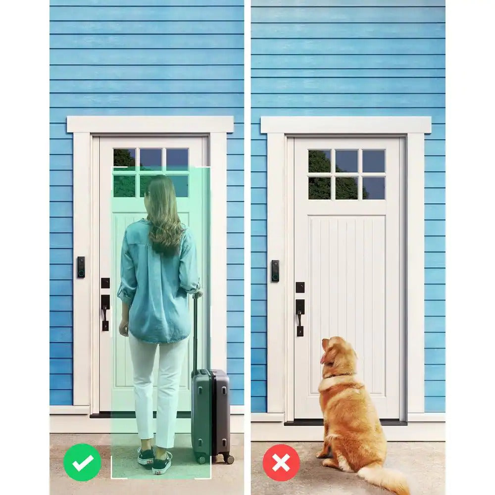 2026 Security Video Doorbell 2K Wi-Fi Wireless Smart Video Camera with Chime – Black