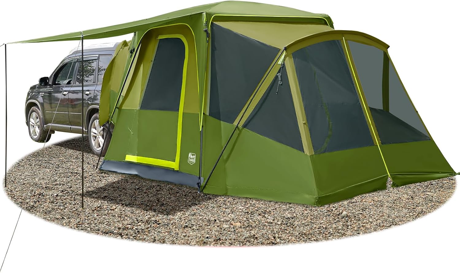 5-9 Person SUV Tent with Screen Porch and Awning for Family Camping, Weather Resistant and Portable Van or Car Tent, Includes Rainfly and Storage Bag, 13' W X 10' L X 7.1' H