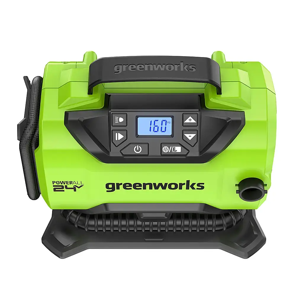 2026 24 Volt Battery Powered 160-PSI Inflator with 2.0 Ah USB-C Battery & Charger - Green