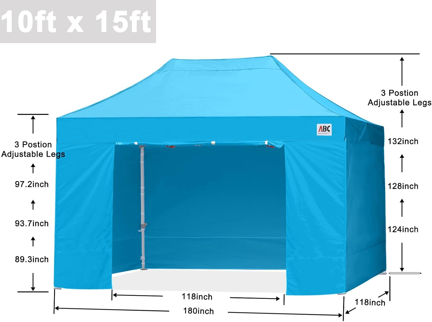 Easy Pop Up Canopy Tent 10×10 with Sidewalls