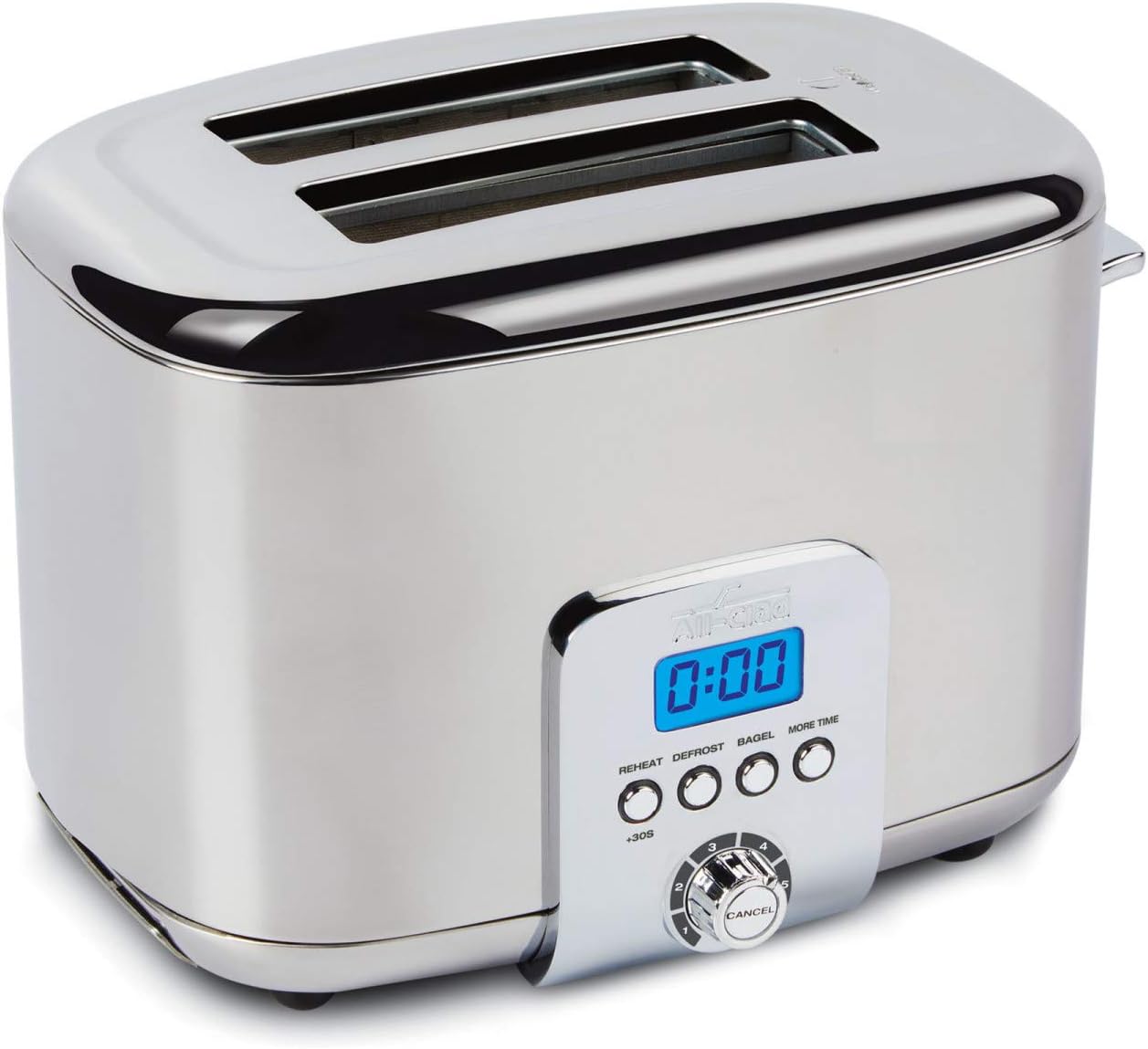 All-Clad 10942223917 Stainless Steel Digital Toaster with Extra Wide Slot, 4-Slice, Silver – 2-Slice