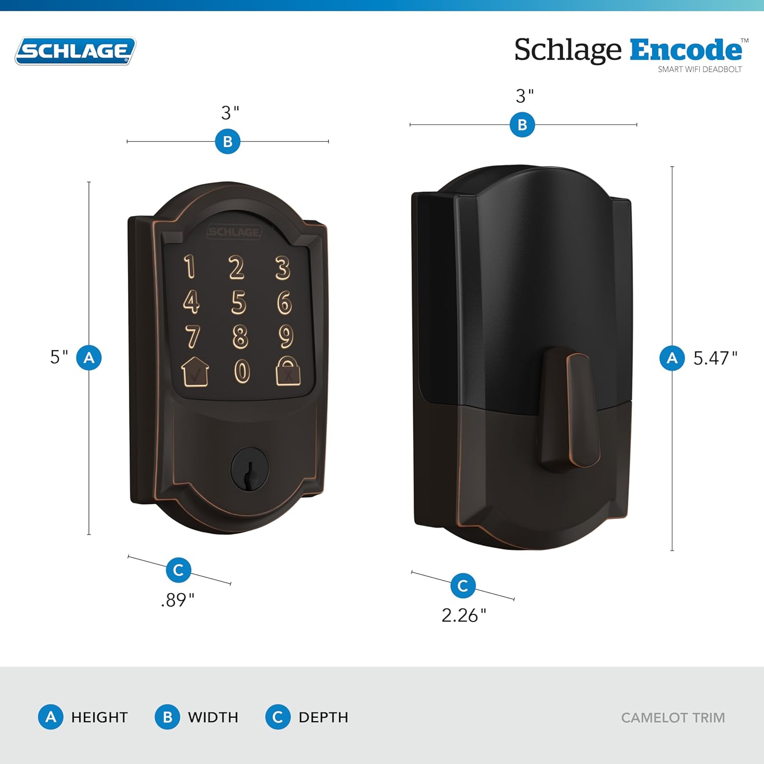 Encode Smart Wifi Deadbolt Lock – Keyless Entry
