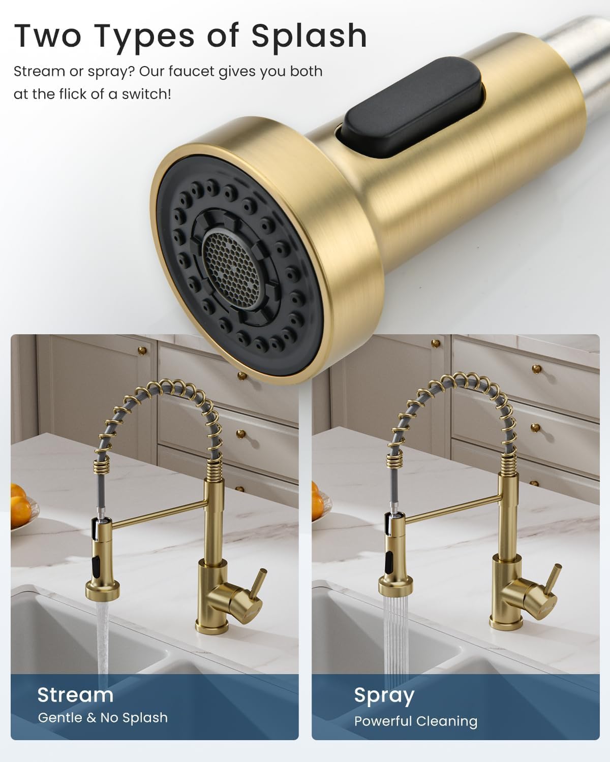 Black Touchless Kitchen Faucet with Soap Dispenser, Motion Sensor Activated Hands-Free Automatic Faucet for Sink with Pull Down Sprayer, Single Handle Smart Faucets for Kitchen Sink