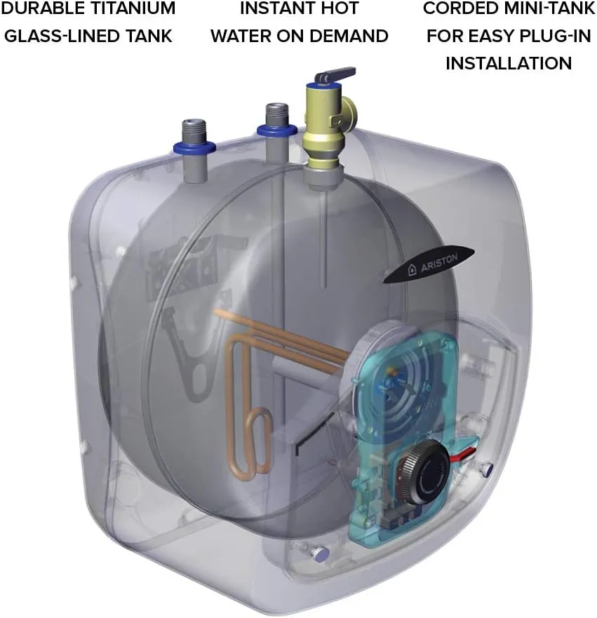 Ariston 8 Gallon 120V Instantaneous Mini Electric Water Heater