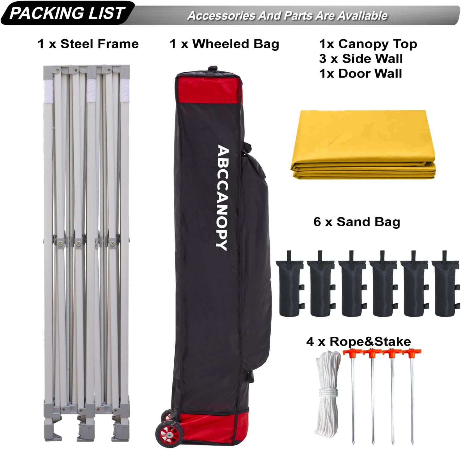 Easy Pop Up Canopy Tent 10×10 with Sidewalls