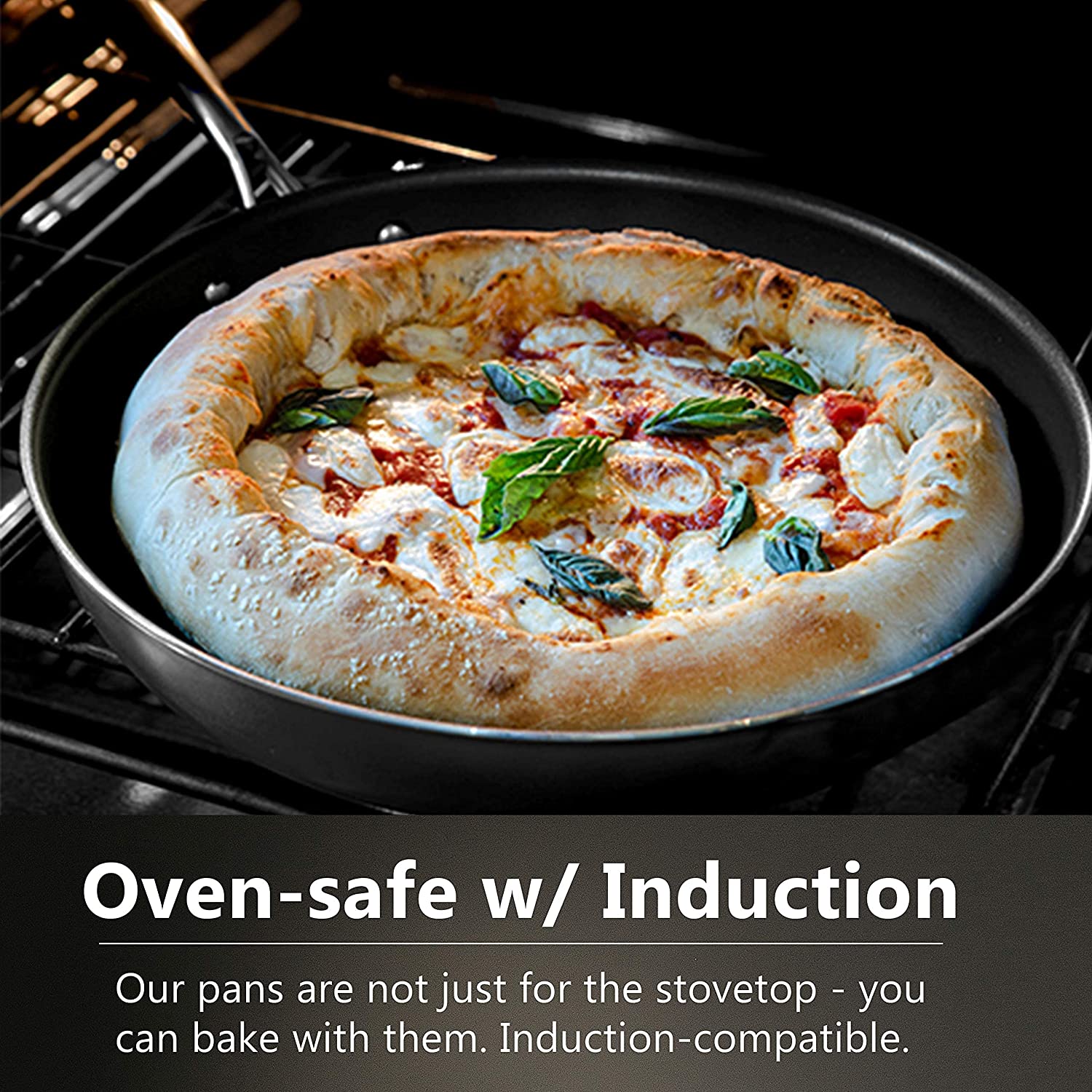 Granitestone Stackmaster Nonstick Pots and Pans Set, 10 Piece Complete Cookware Set, Stackable Design with Ultra Nonstick Mineral and Diamond Coating, Dishwasher and Oven Safe