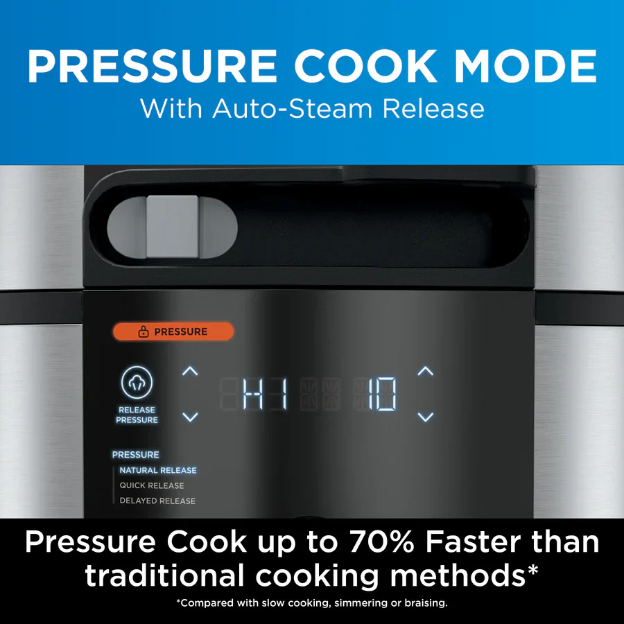 2026 Ninja Foodi SmartLid 14-in-1 7.5L Multi-Cooker with SteamCrisp Technology – Pressure Cooker, Air Fryer & Steamer in One